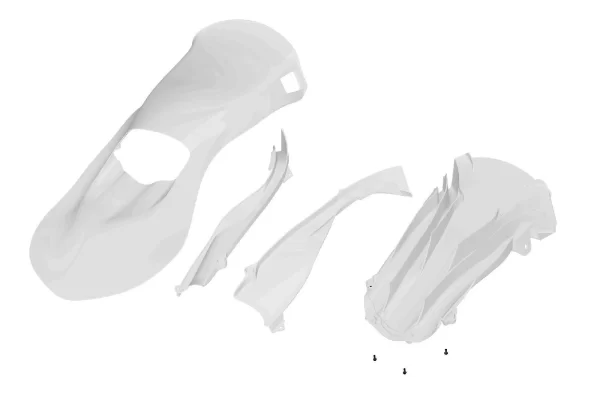 FRONT FAIRING WHITE OM. 2025